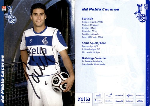Pablo caceres msv duisburg - pablo,